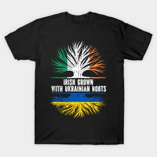 Irish Grown with Ukrainian Roots Flag T-Shirt